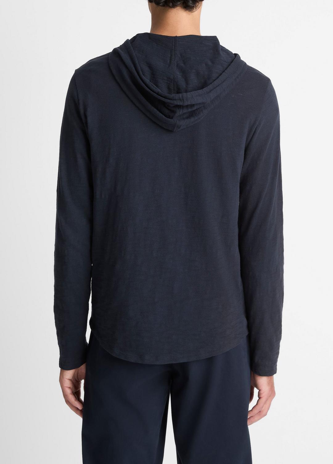 Textured Cotton Hoodie in Sweatshirts & Hoodies COASTAL BLUE | VINCE Men