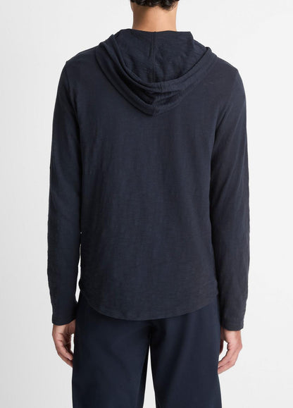 Textured Cotton Hoodie in Sweatshirts & Hoodies COASTAL BLUE | VINCE Men