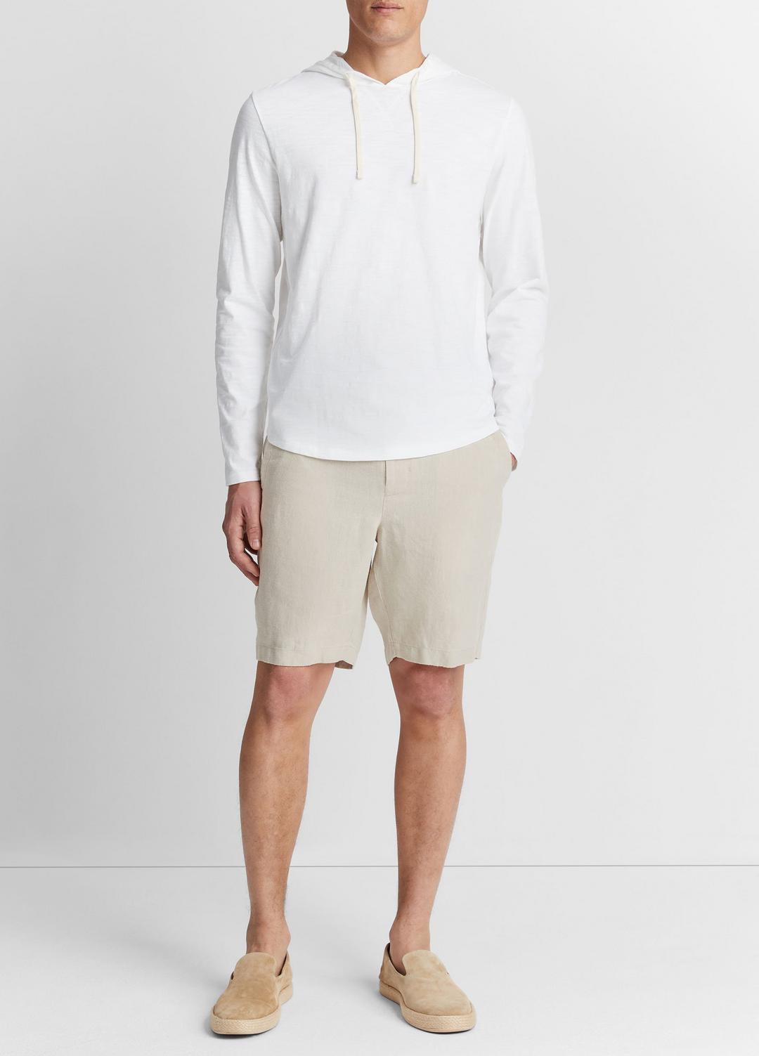 Textured Cotton Hoodie in Sweatshirts & Hoodies OPTIC WHITE | VINCE Men