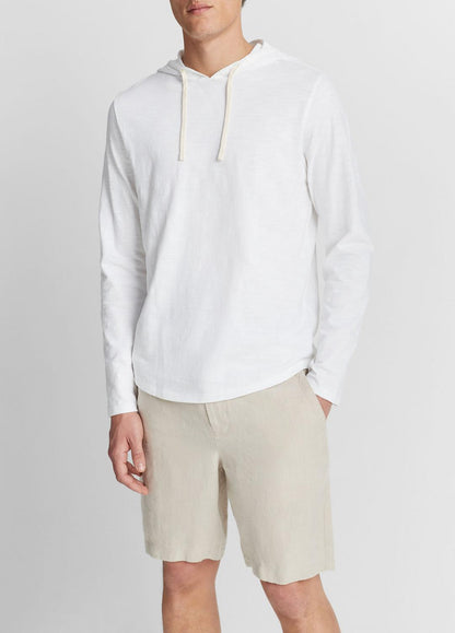 Textured Cotton Hoodie in Sweatshirts & Hoodies OPTIC WHITE | VINCE Men