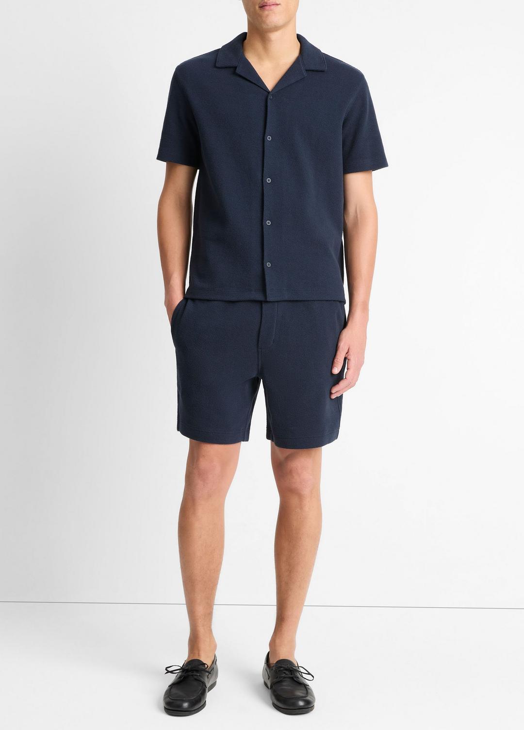 Cotton Bouclé Pull-On Short in Shorts COASTAL BLUE | VINCE Men