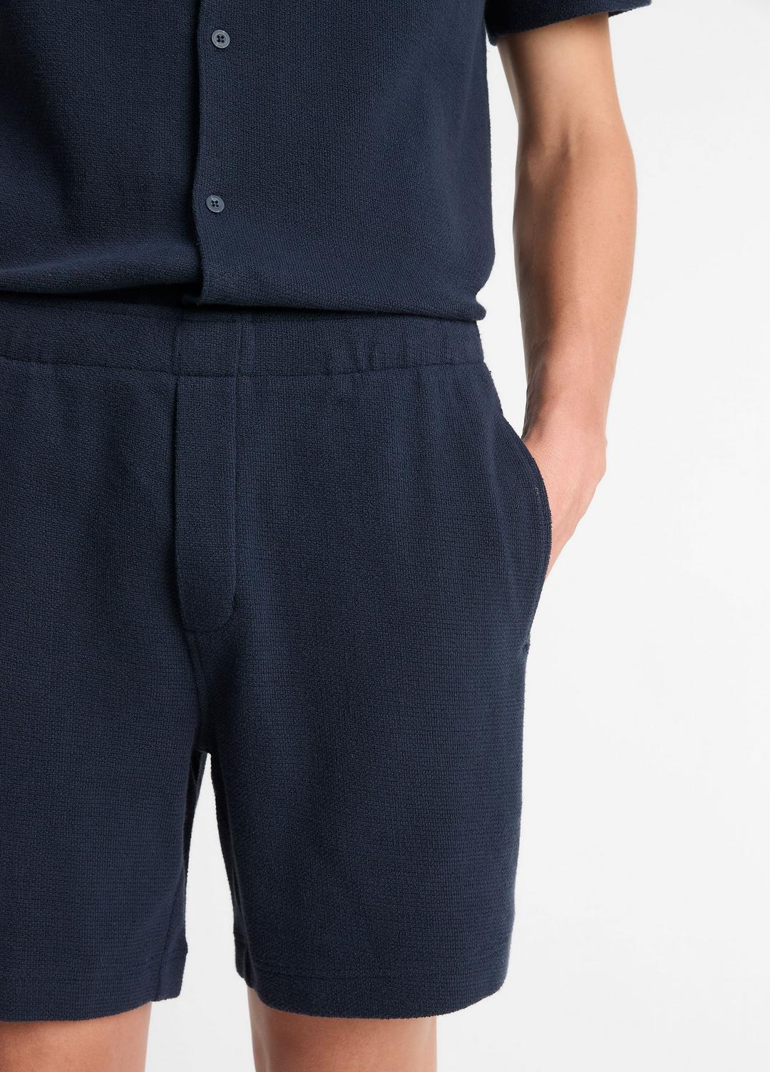Cotton Bouclé Pull-On Short in Shorts COASTAL BLUE | VINCE Men