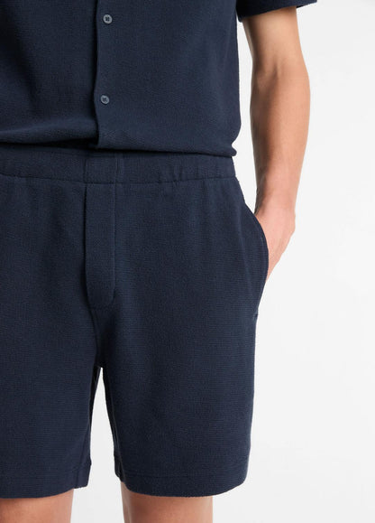 Cotton Bouclé Pull-On Short in Shorts COASTAL BLUE | VINCE Men