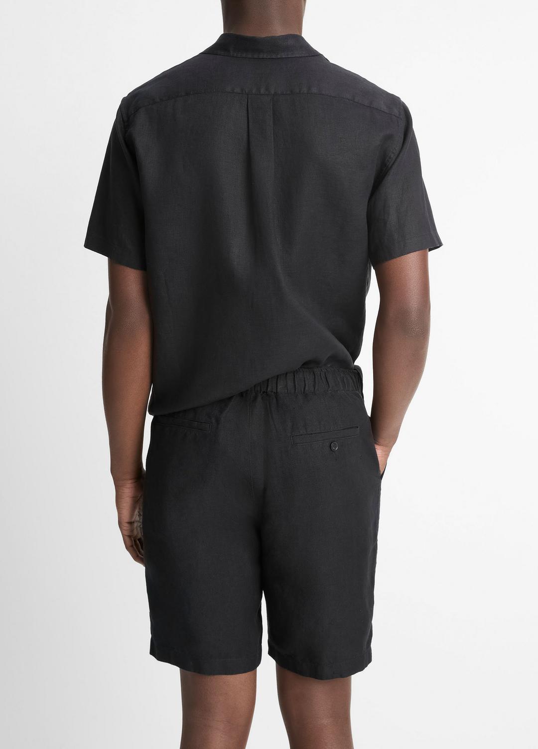 Hemp Drawstring Short in Shorts BLACK | VINCE Men