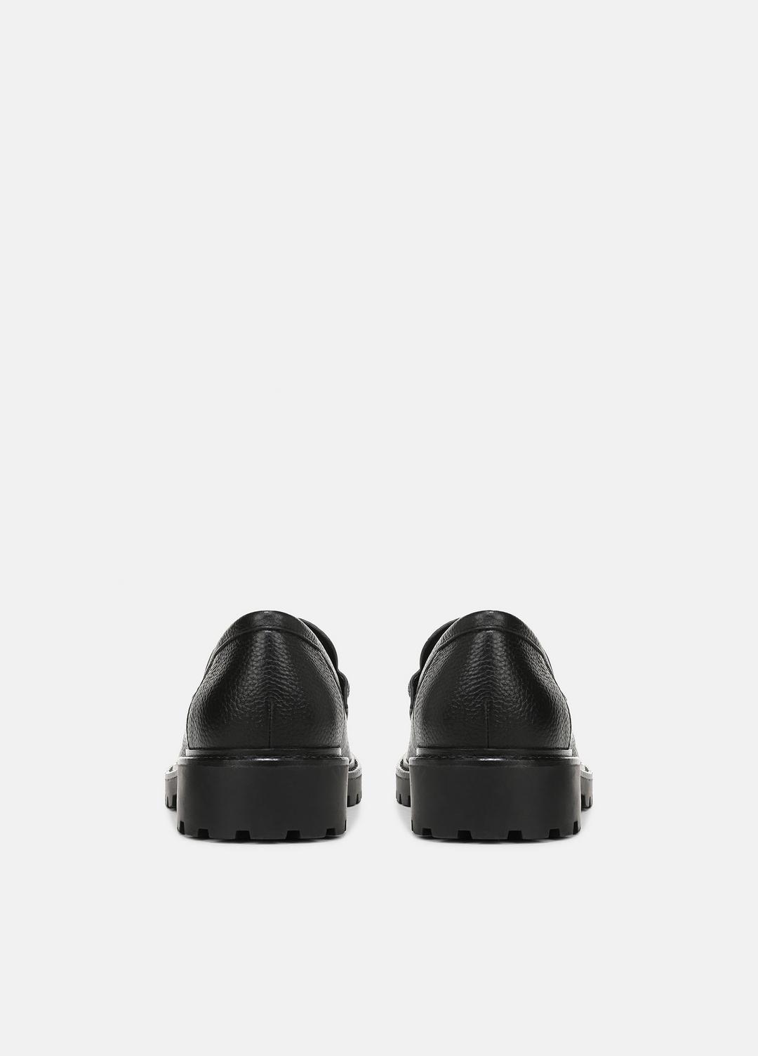 Delmore Leather Lug-Sole Loafer in Loafers BLACK | VINCE Men