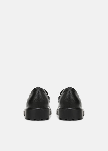 Delmore Leather Lug-Sole Loafer in Loafers BLACK | VINCE Men