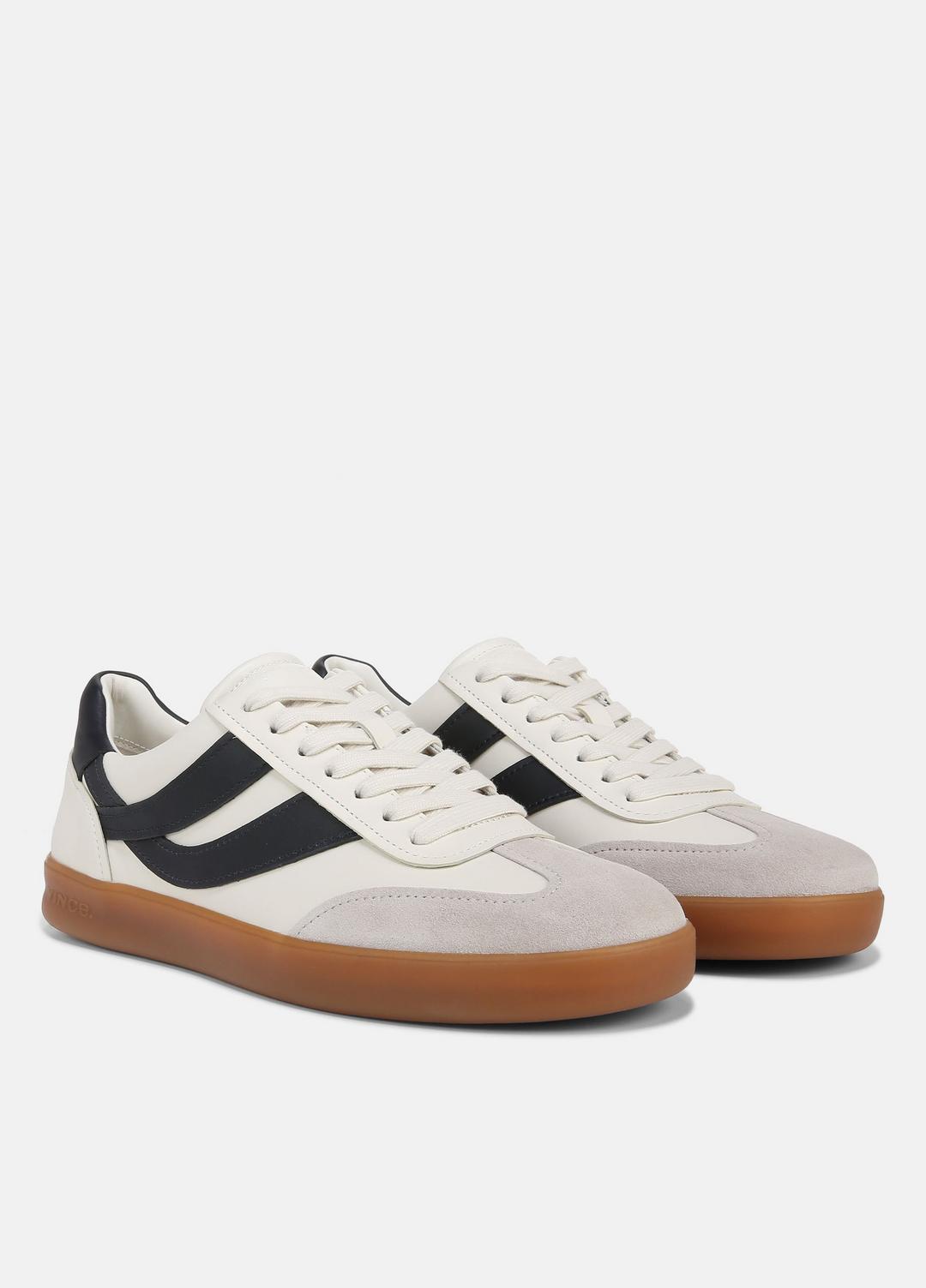 Oasis Leather Sneaker in Sneakers MILK/NIGHT BLUE | VINCE Men