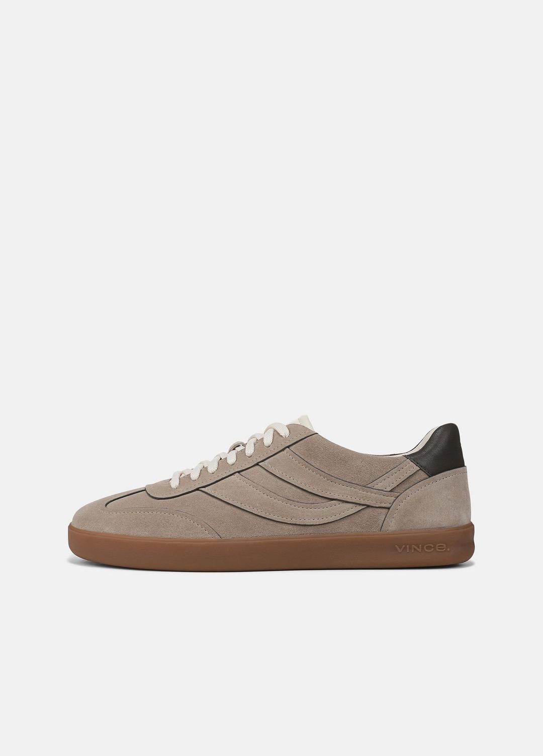 Oasis Contrast-Edge Suede & Leather Sneaker in Sneakers SANDSTORM/COCOA BROWN | VINCE Men