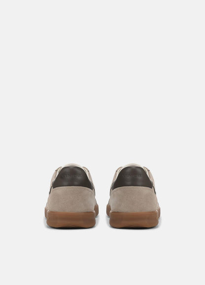 Oasis Contrast-Edge Suede & Leather Sneaker in Sneakers SANDSTORM/COCOA BROWN | VINCE Men