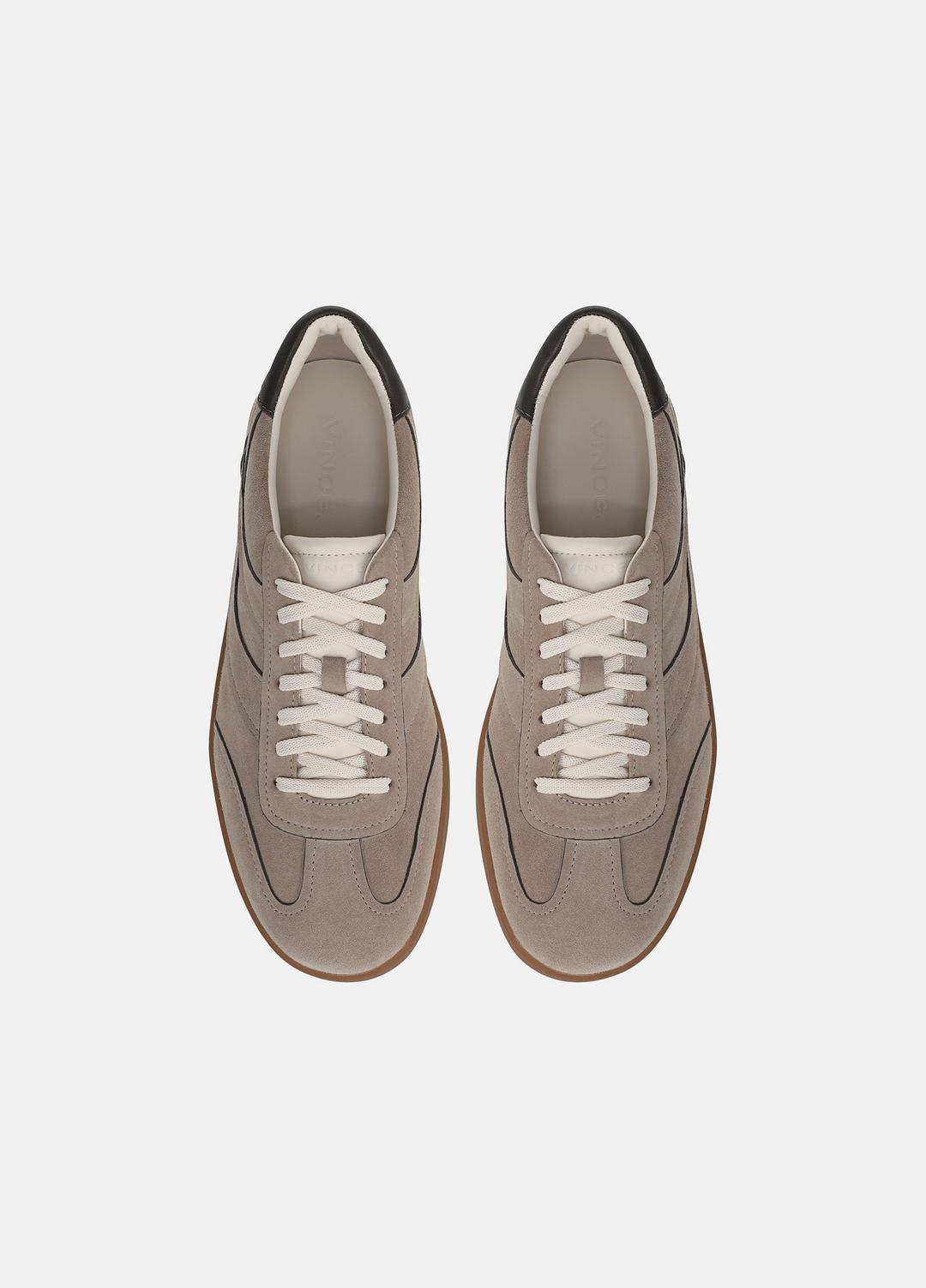 Oasis Contrast-Edge Suede & Leather Sneaker in Sneakers SANDSTORM/COCOA BROWN | VINCE Men