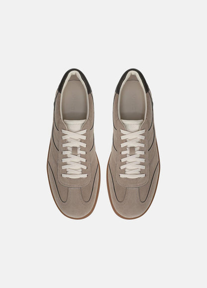 Oasis Contrast-Edge Suede & Leather Sneaker in Sneakers SANDSTORM/COCOA BROWN | VINCE Men