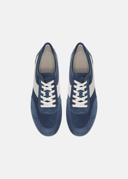 LA Suede & Leather Runner Sneaker in Sneakers HEATHER RIPPLE/HORCHATA | VINCE Men