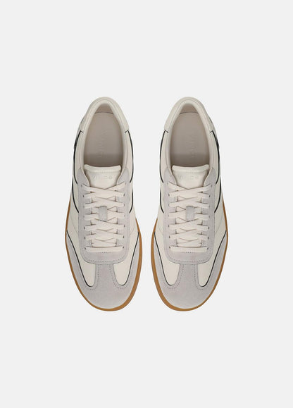 Oasis Contrast-Edge Leather & Suede Sneaker in Sneakers HORCHATA/PEBBLE WHITE | VINCE Men