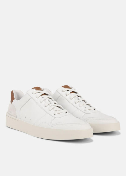 Peyton Leather Lace-Up Sneaker in Sneakers CHALK WHITE | VINCE Men