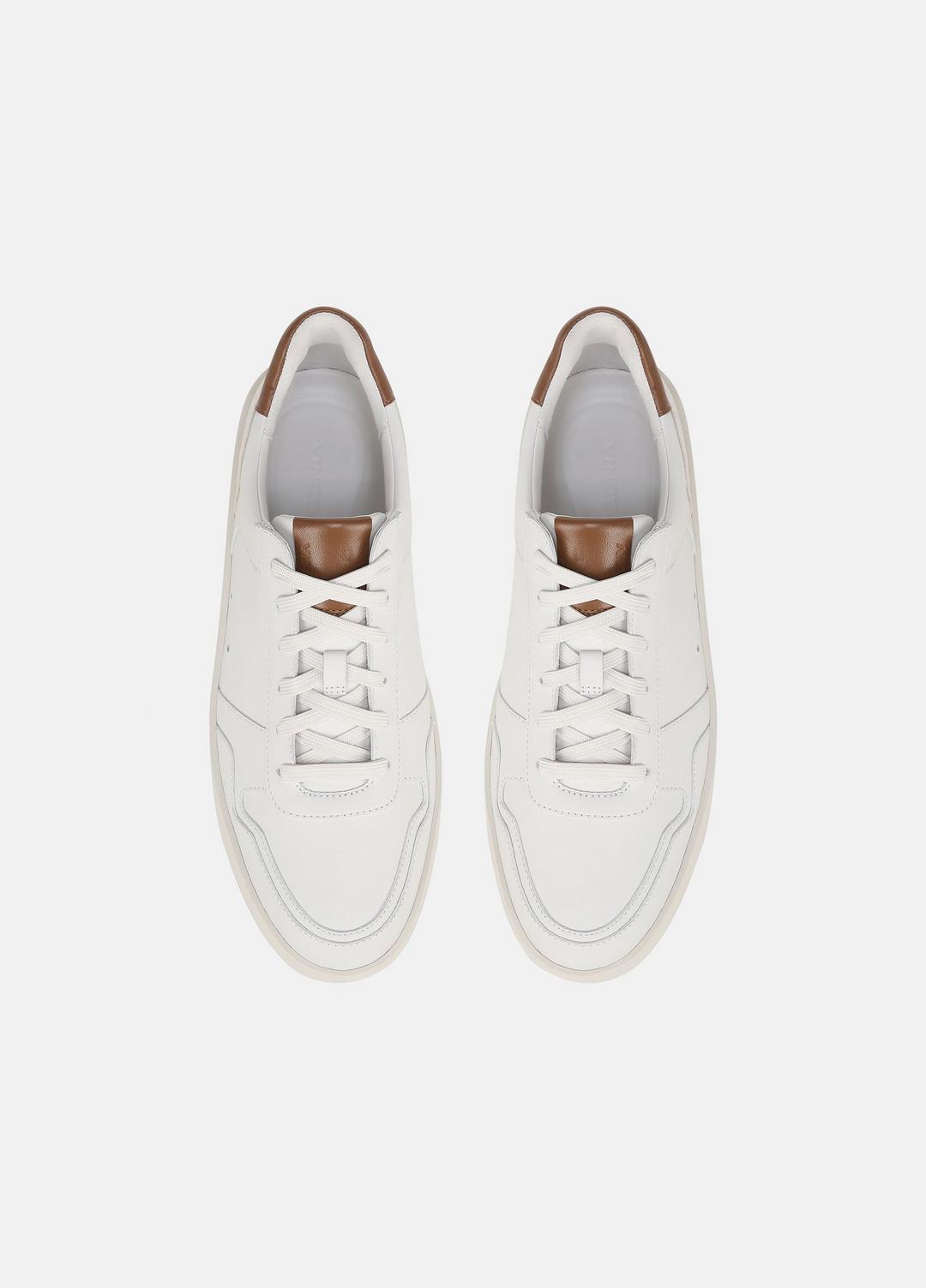 Peyton Leather Lace-Up Sneaker in Sneakers CHALK WHITE | VINCE Men