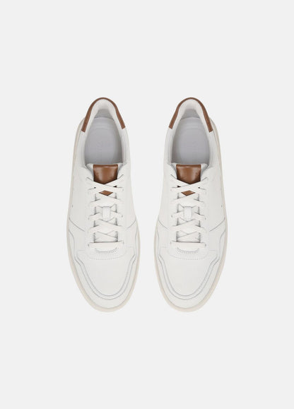 Peyton Leather Lace-Up Sneaker in Sneakers CHALK WHITE | VINCE Men