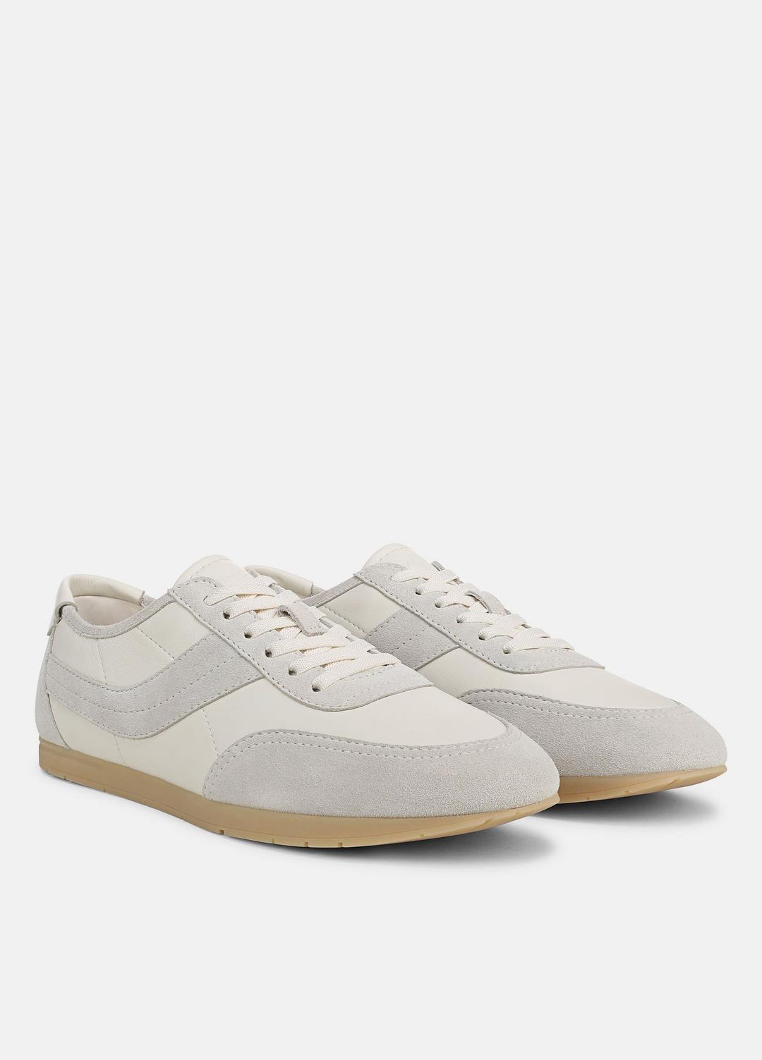 LA Leather & Suede Runner Sneaker in Sneakers HORCHATA/PEBBLE WHITE | VINCE Men