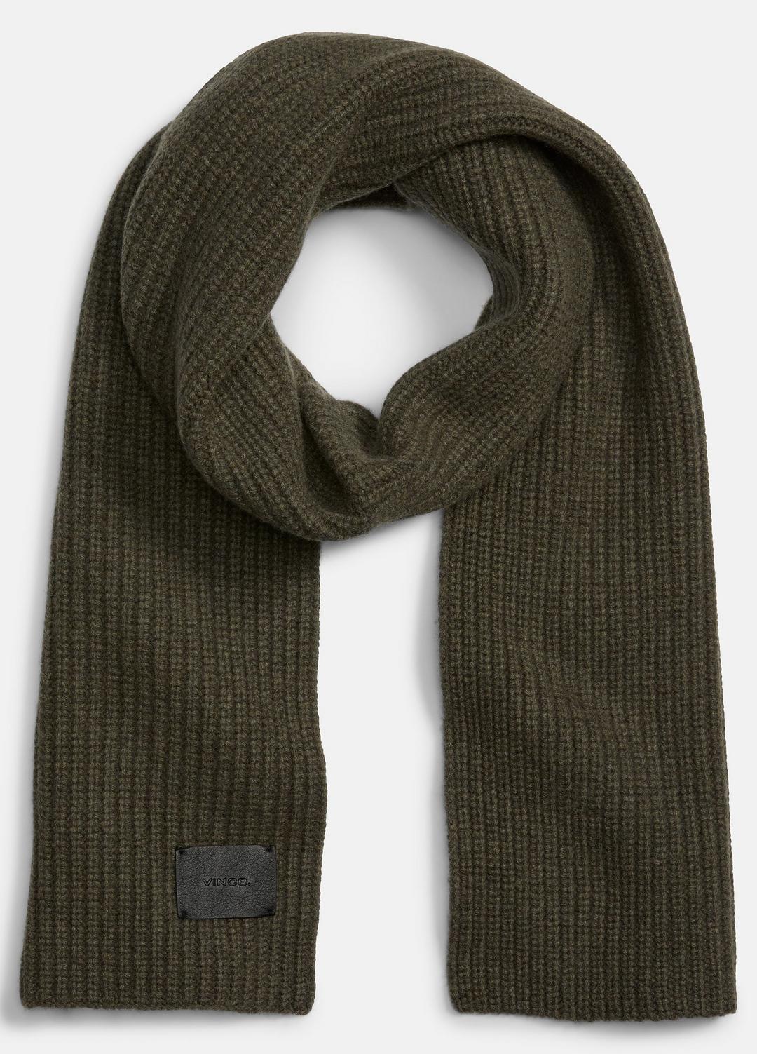 Cashmere Shaker-Stitch Scarf in Scarves & Hats HEATHER OLIVE | VINCE Men