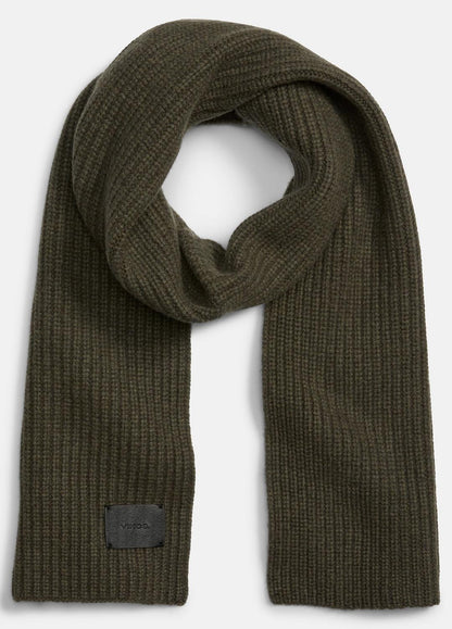 Cashmere Shaker-Stitch Scarf in Scarves & Hats HEATHER OLIVE | VINCE Men