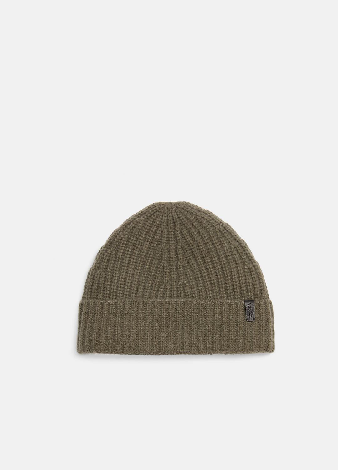 Cashmere Shaker-Stitch Beanie in Scarves & Hats SURPLUS OLIVE | VINCE Men