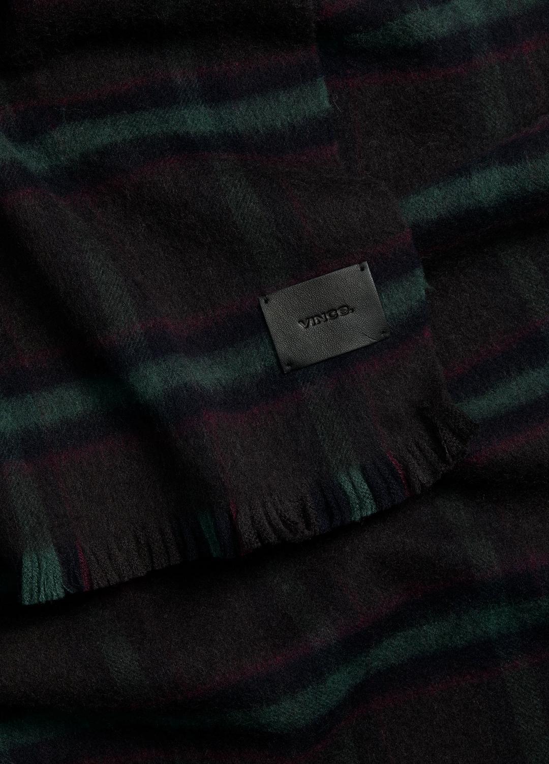 Brushed Holme Plaid Wool Scarf in Scarves & Hats BROWN | VINCE Men