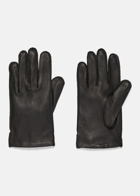 Classic Cashmere-Lined Leather Glove in Gloves BLACK CAMELLETO | VINCE Men