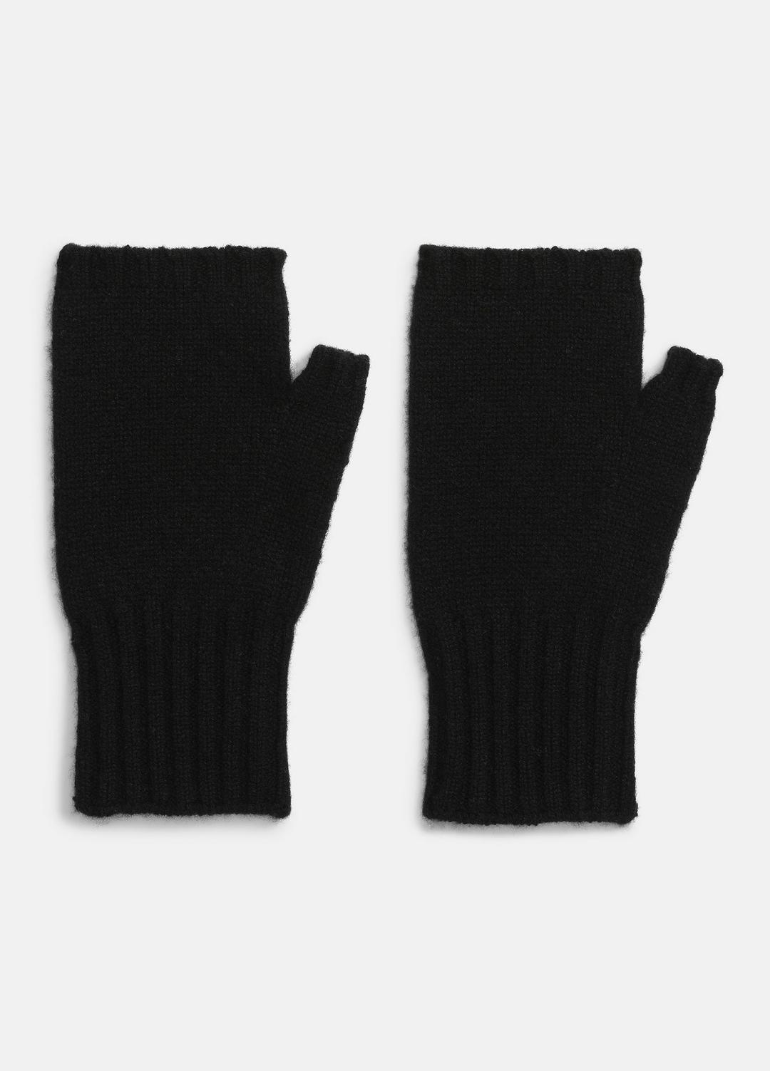 Cashmere Hand Warmers in Gloves BLACK | VINCE Men