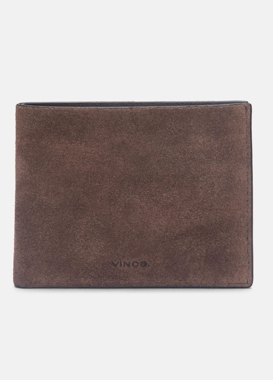 Suede Bifold Wallet in Bags CHOCOLATE | VINCE Men