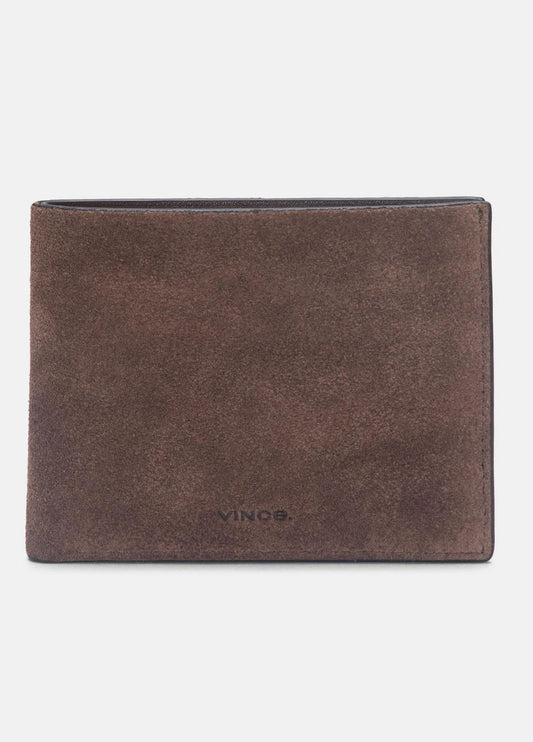 Suede Bifold Wallet in Bags CHOCOLATE | VINCE Men