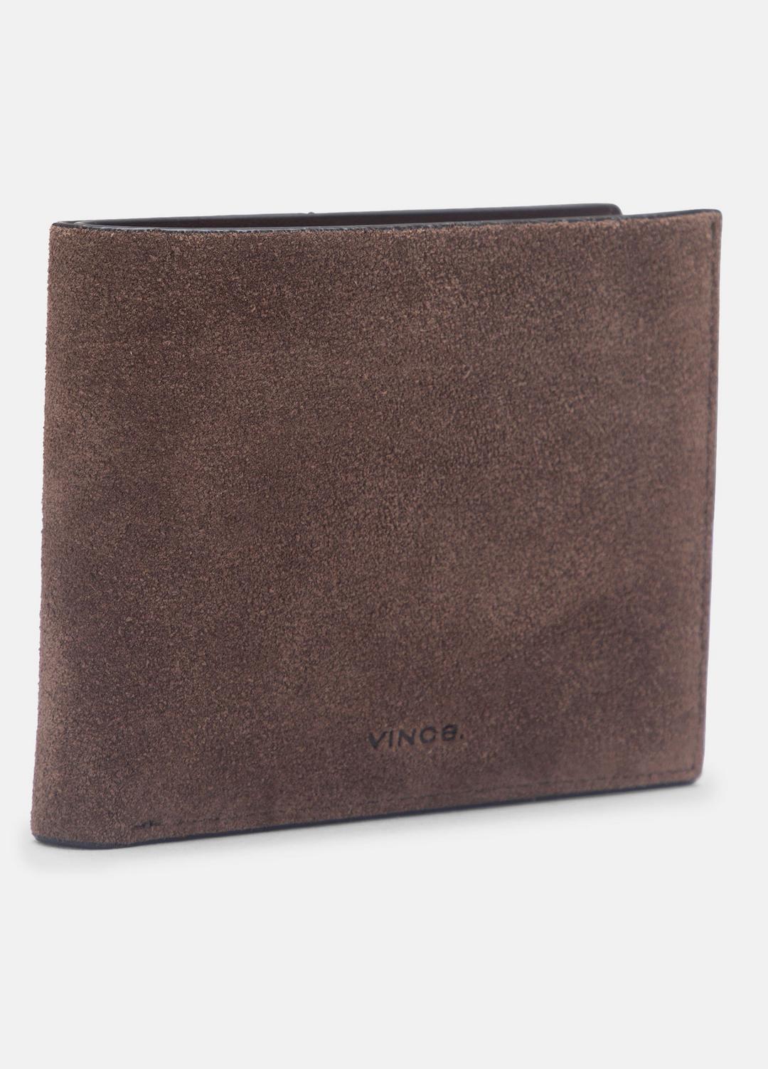 Suede Bifold Wallet in Bags CHOCOLATE | VINCE Men