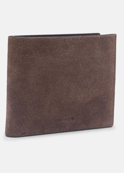 Suede Bifold Wallet in Bags CHOCOLATE | VINCE Men