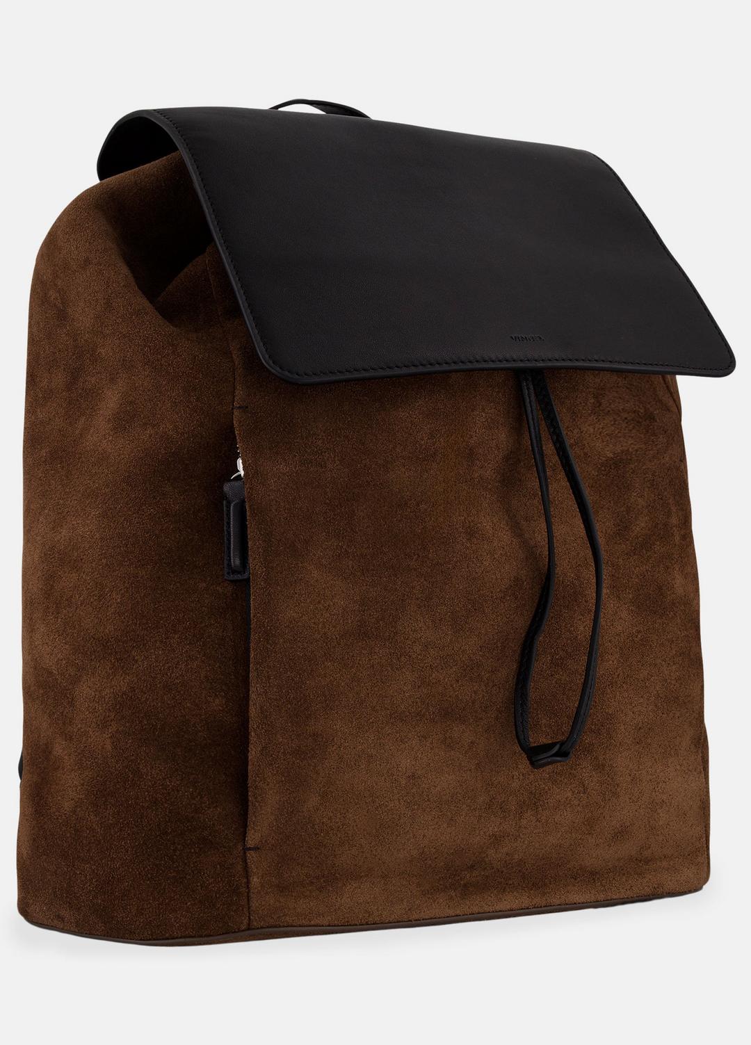 Drayton Suede Flap Backpack in Bags CHOCOLATE | VINCE Men