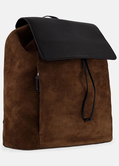 Drayton Suede Flap Backpack in Bags CHOCOLATE | VINCE Men