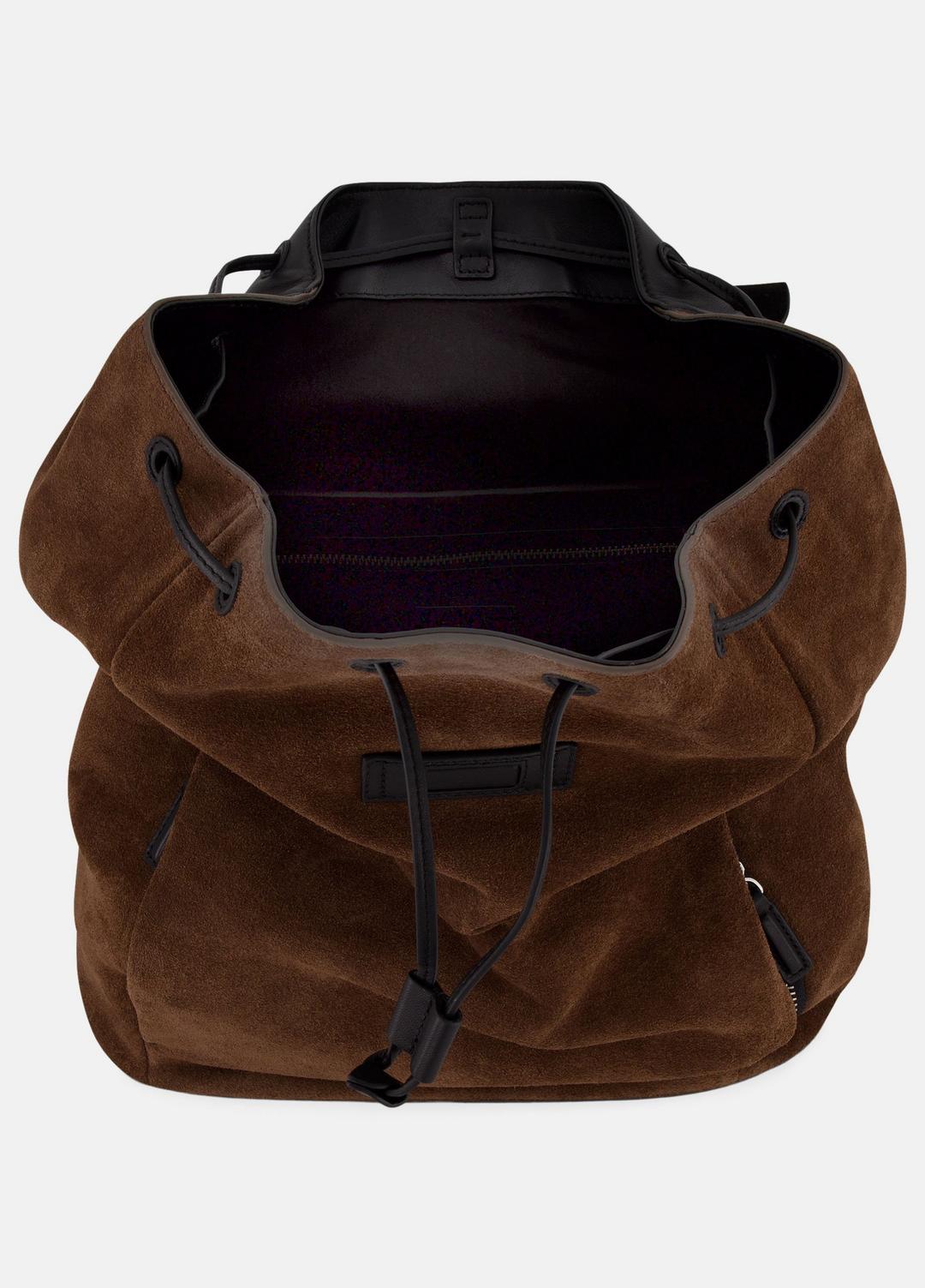 Drayton Suede Flap Backpack in Bags CHOCOLATE | VINCE Men