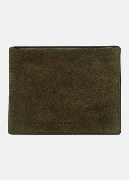 Suede Bifold Wallet in Bags DRIVER GREEN | VINCE Men