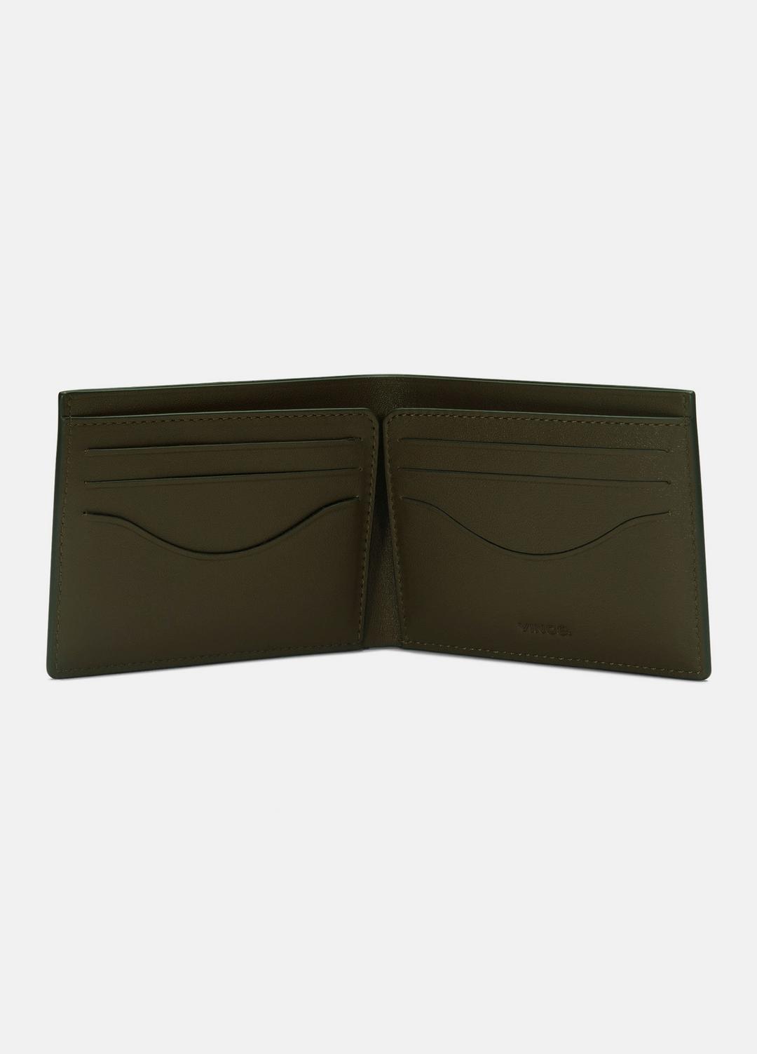 Suede Bifold Wallet in Bags DRIVER GREEN | VINCE Men