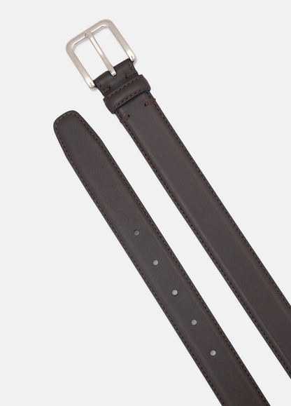 Men’s 30mm Stitched Leather Belt in Belts CACAO BROWN | VINCE Men