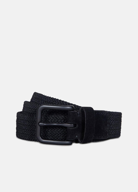 Men's 32mm Stretch-Woven Belt in Belts BLACK | VINCE Men