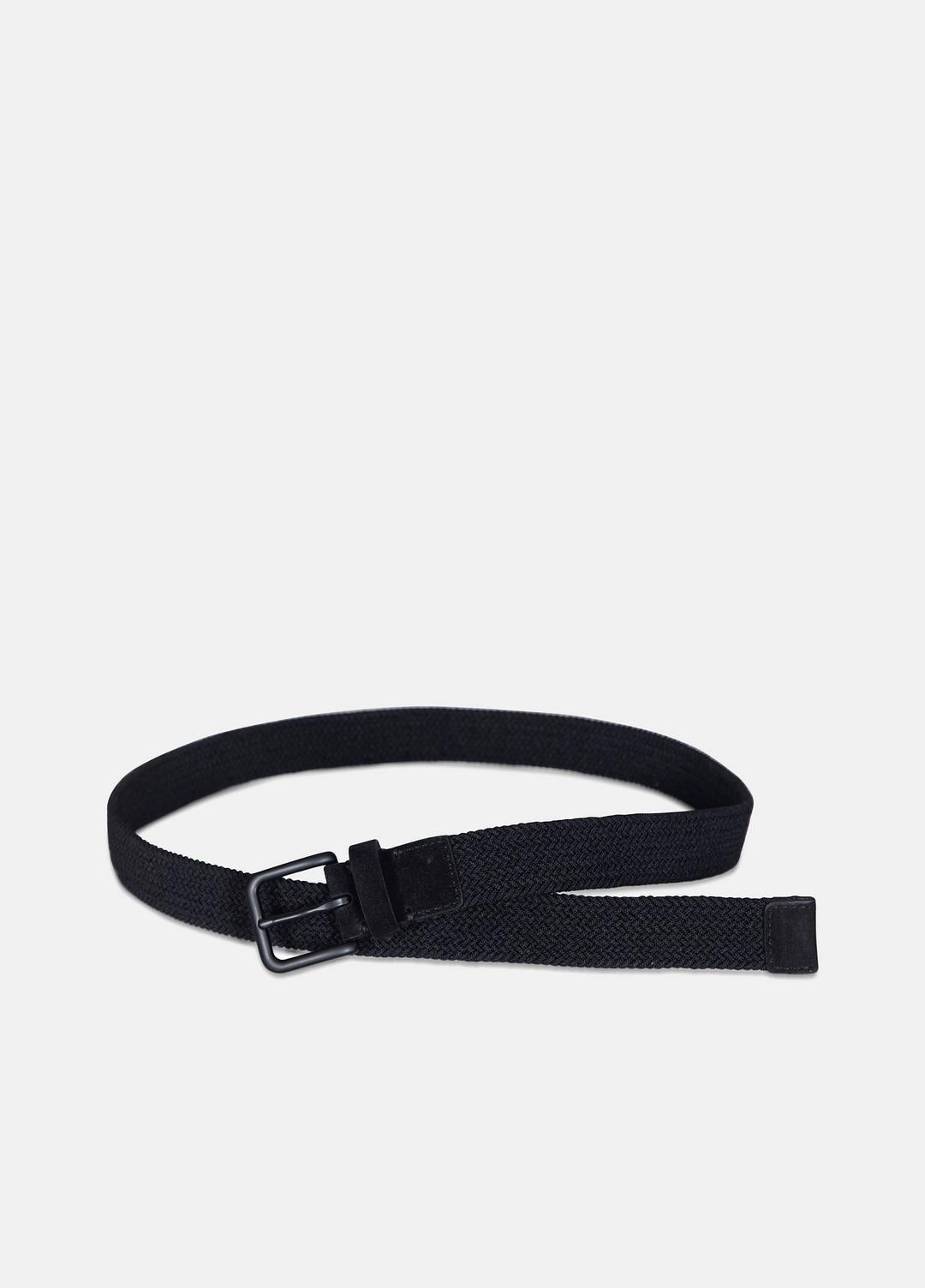 Men's 32mm Stretch-Woven Belt in Belts BLACK | VINCE Men