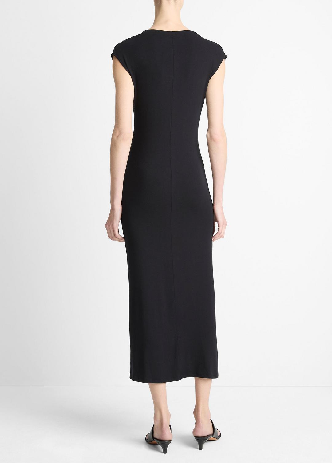 Jersey Draped Cowl-Neck Dress in Dresses & Skirts BLACK | VINCE Sale