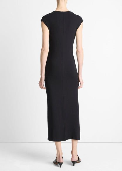 Jersey Draped Cowl-Neck Dress in Dresses & Skirts BLACK | VINCE Sale