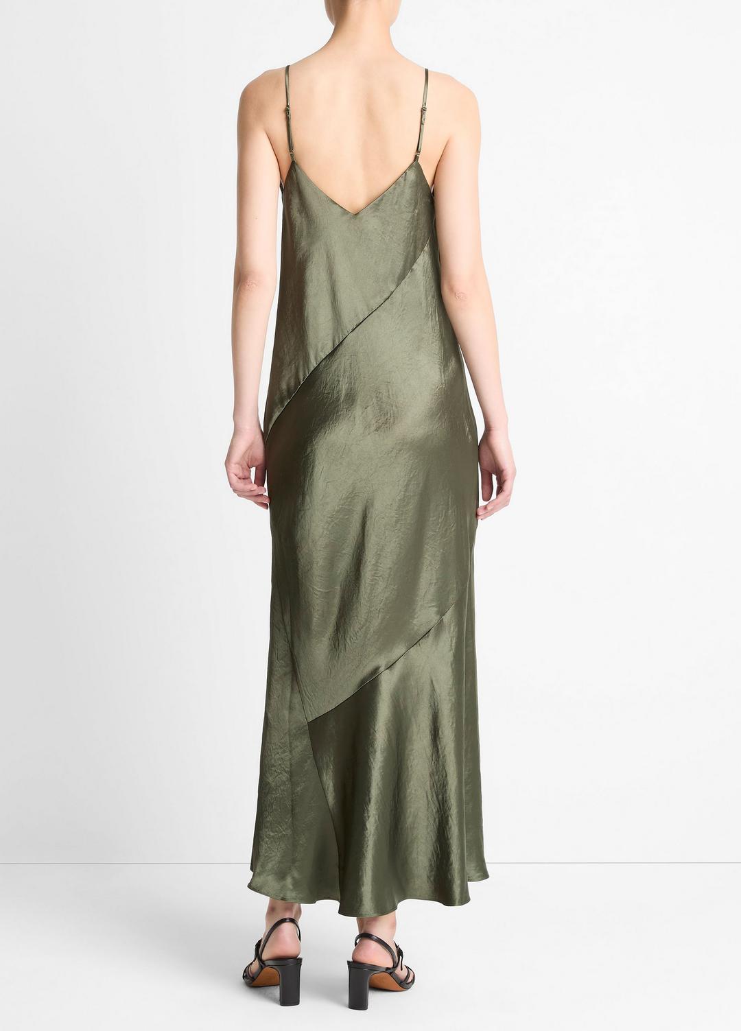 Paneled Satin Bias Slip Dress in Dresses & Skirts HERBA | VINCE Sale
