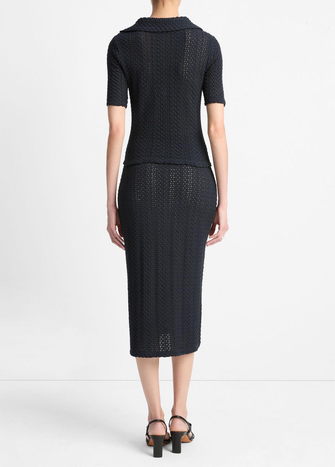 Textural Cotton Midi Skirt in Dresses & Skirts COASTAL BLUE | VINCE Sale