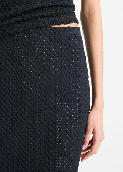 Textural Cotton Midi Skirt in Dresses & Skirts COASTAL BLUE | VINCE Sale