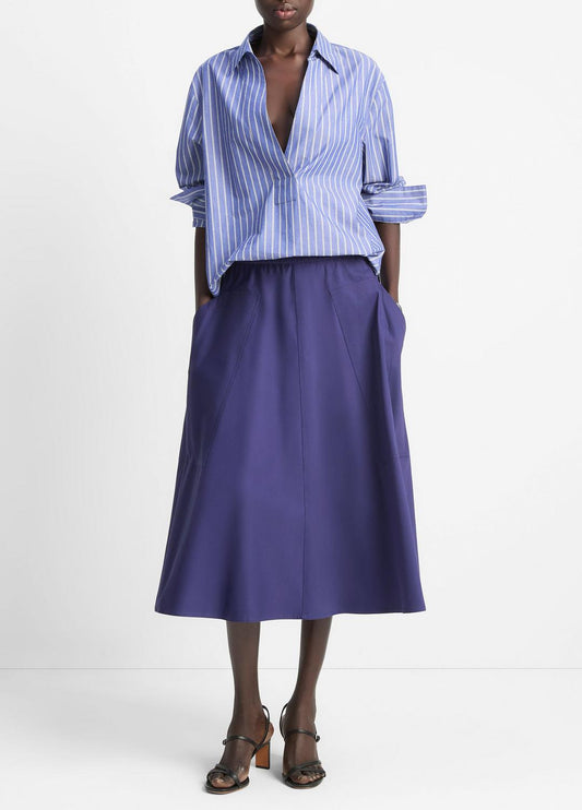 Cotton Full Skirt in Dresses & Skirts DEEP IRIS | VINCE Sale