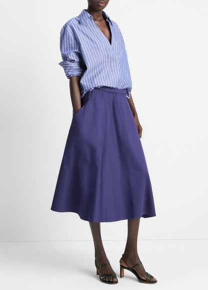Cotton Full Skirt in Dresses & Skirts DEEP IRIS | VINCE Sale