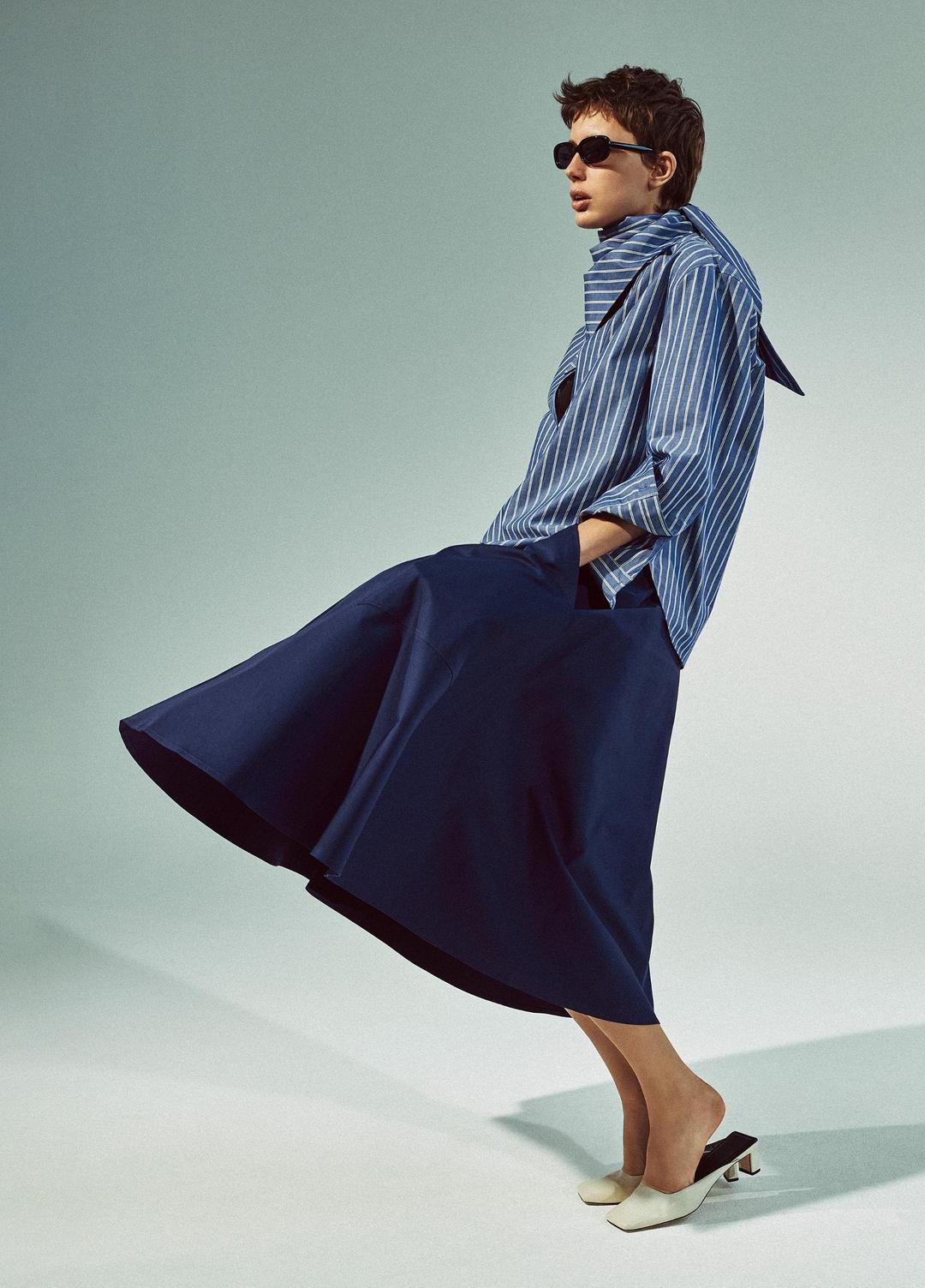 Cotton Full Skirt in Dresses & Skirts DEEP IRIS | VINCE Sale