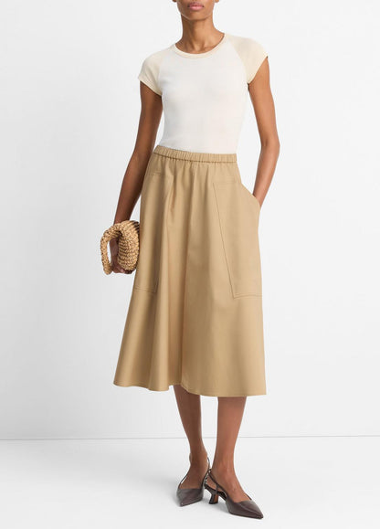 Cotton Full Skirt in Dresses & Skirts DARK BARLEY | VINCE Sale
