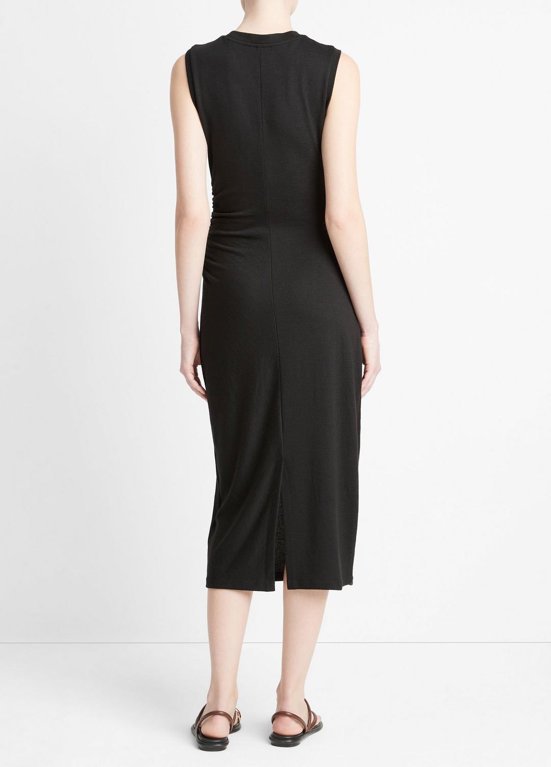 Sleeveless Gathered-Waist Dress in Dresses & Skirts BLACK | VINCE Sale