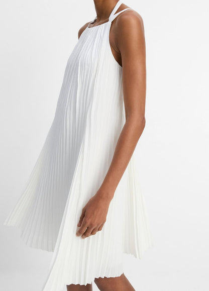 Pintuck Pleated A-Line Dress in Dresses & Skirts OFF WHITE | VINCE Sale